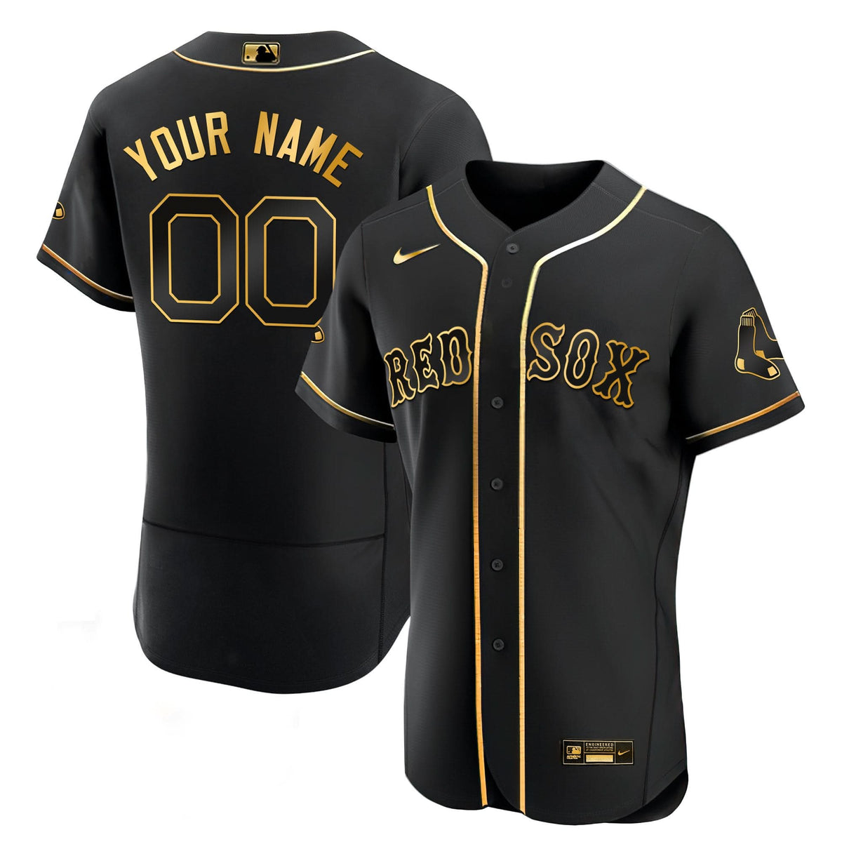 BRS Black Gold & White Gold Custom Jersey - Stitched