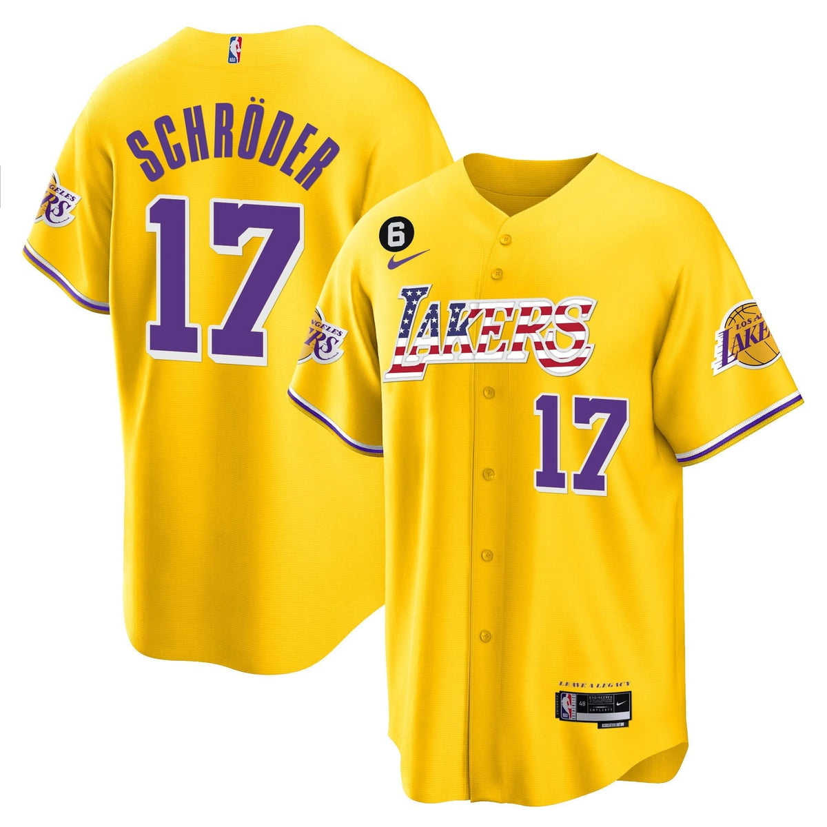 LAL Flag Baseball Jersey - Stitched
