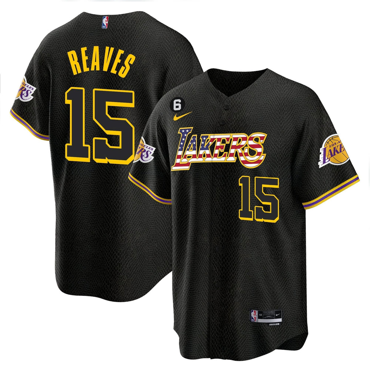 LAL Flag Baseball Jersey - Stitched
