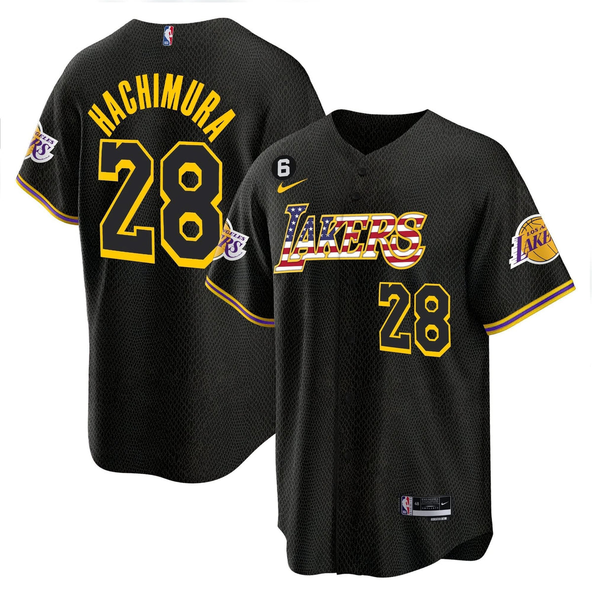 LAL Flag Baseball Jersey - Stitched