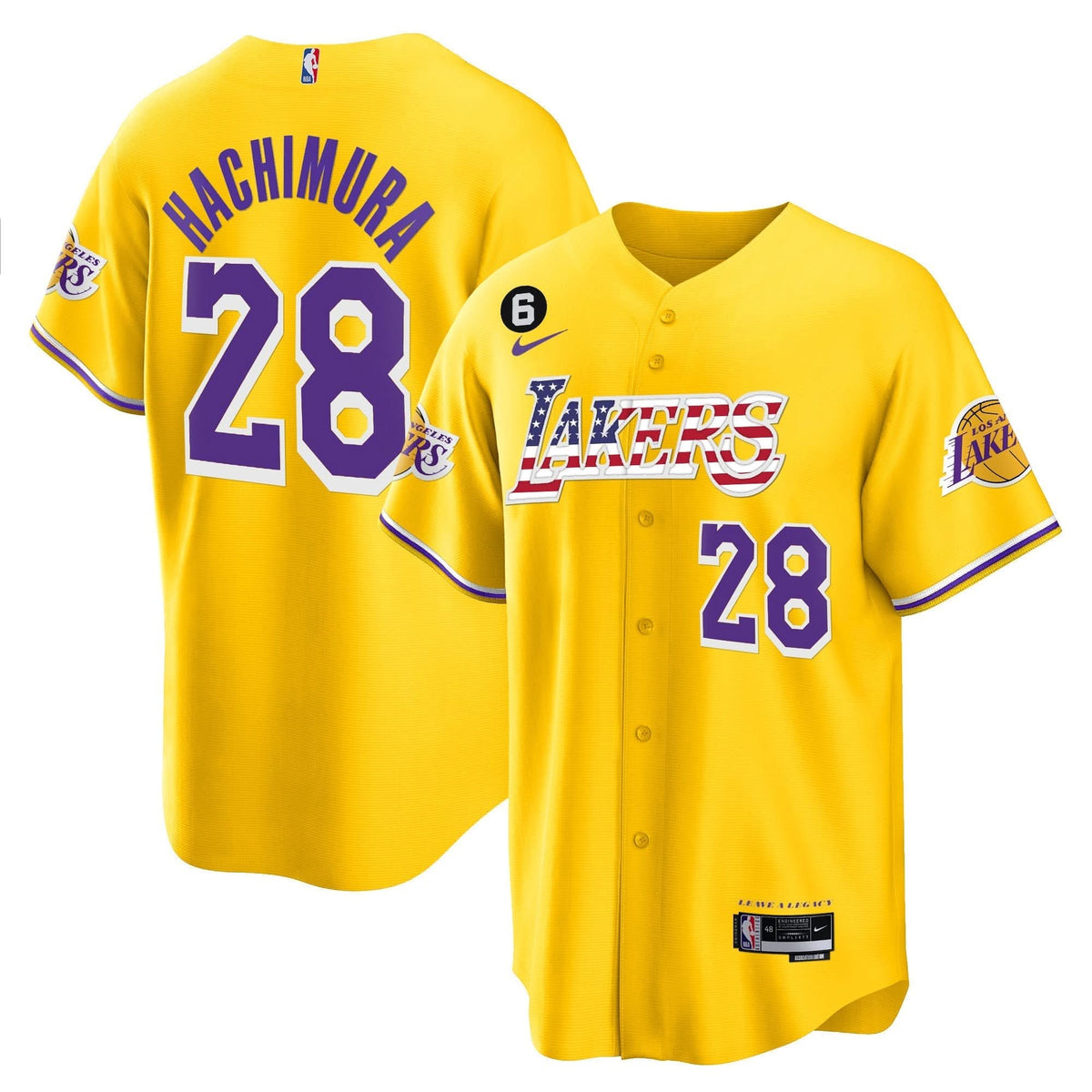 LAL Flag Baseball Jersey - Stitched