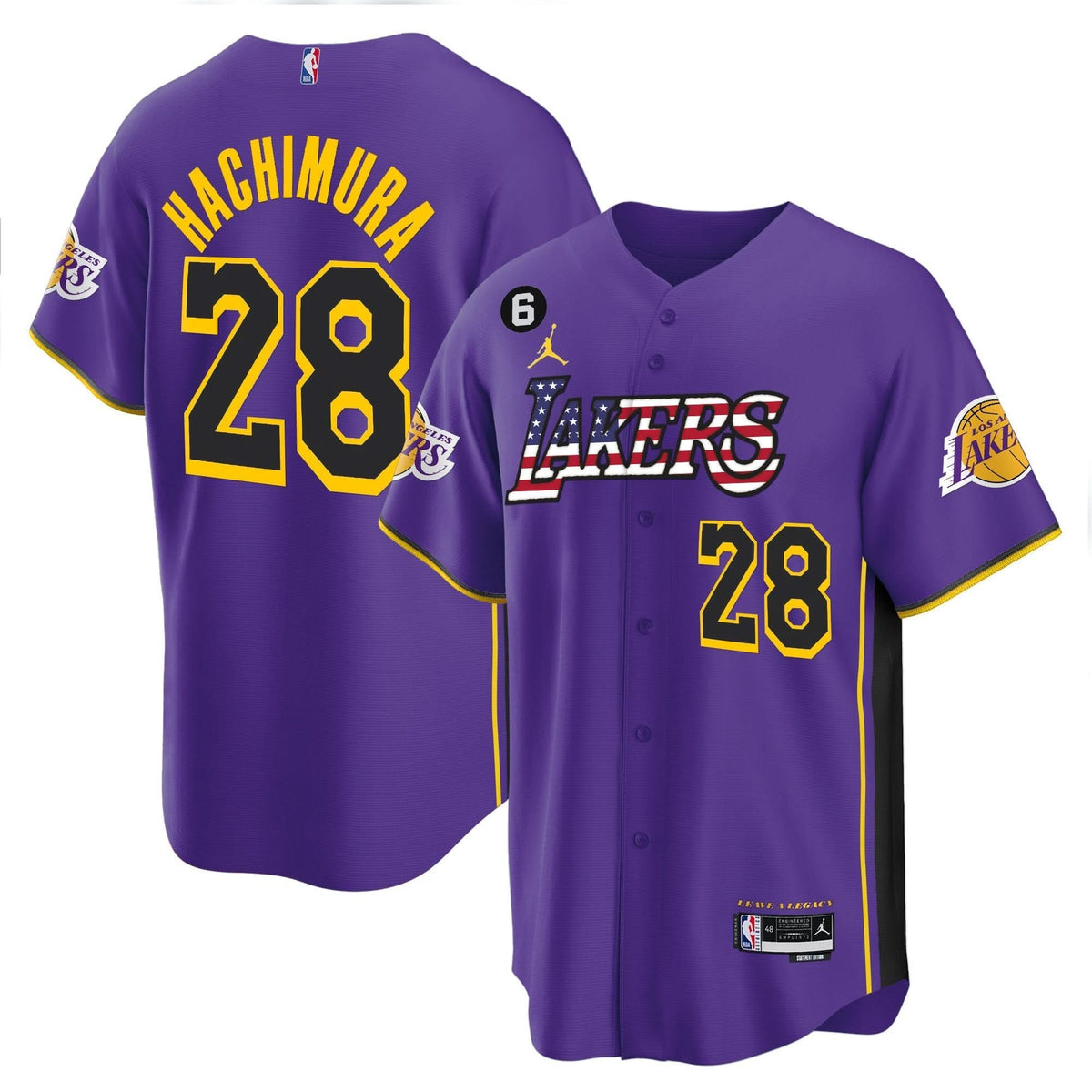 LAL Flag Baseball Jersey - Stitched