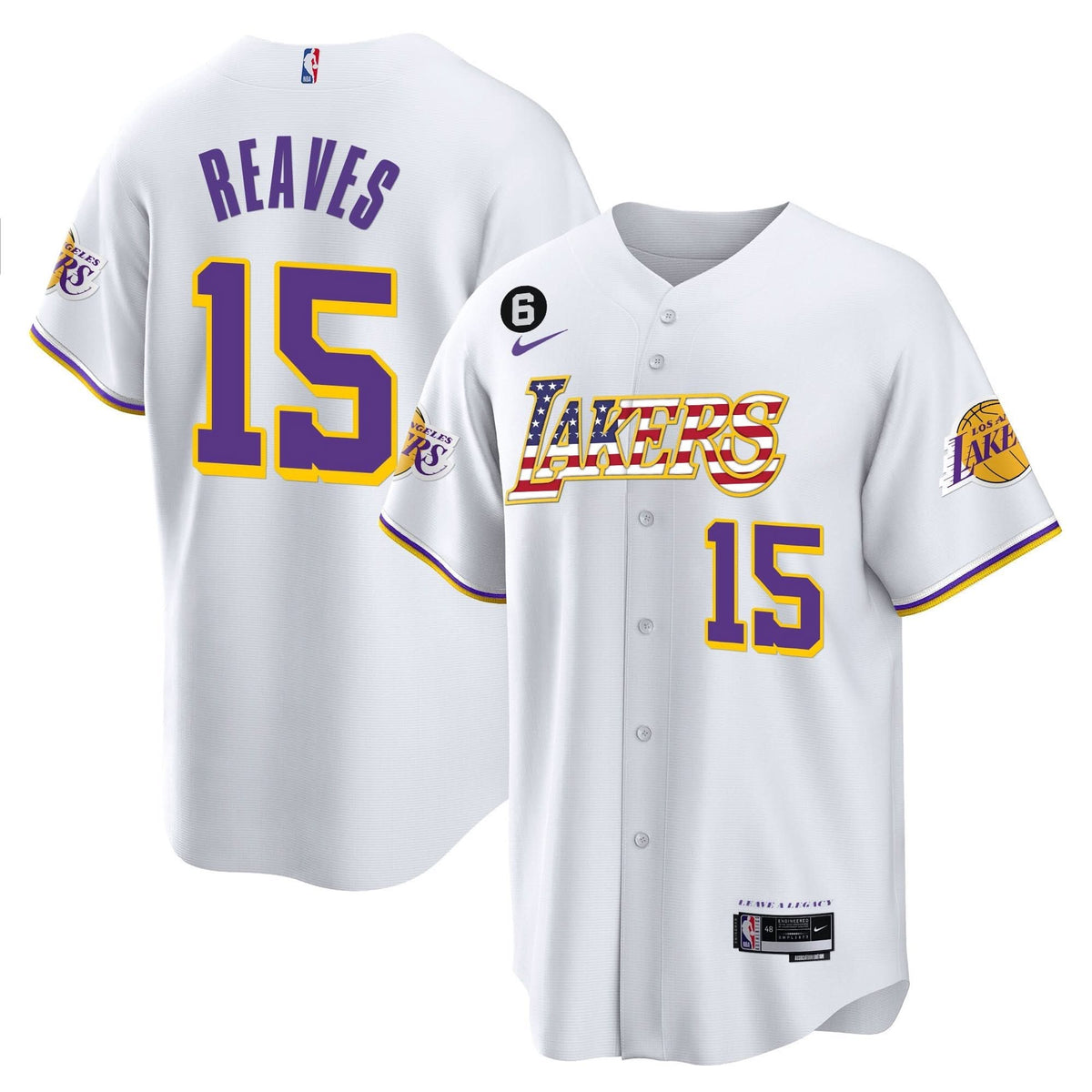 LAL Flag Baseball Jersey - Stitched