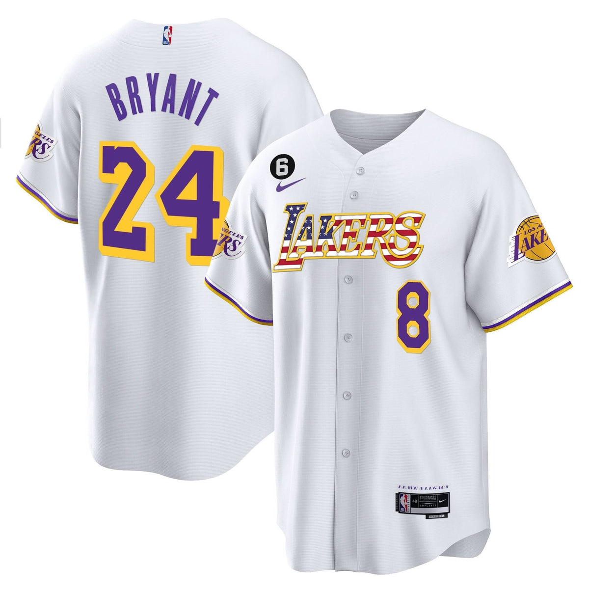 LAL Flag Baseball Jersey - Stitched