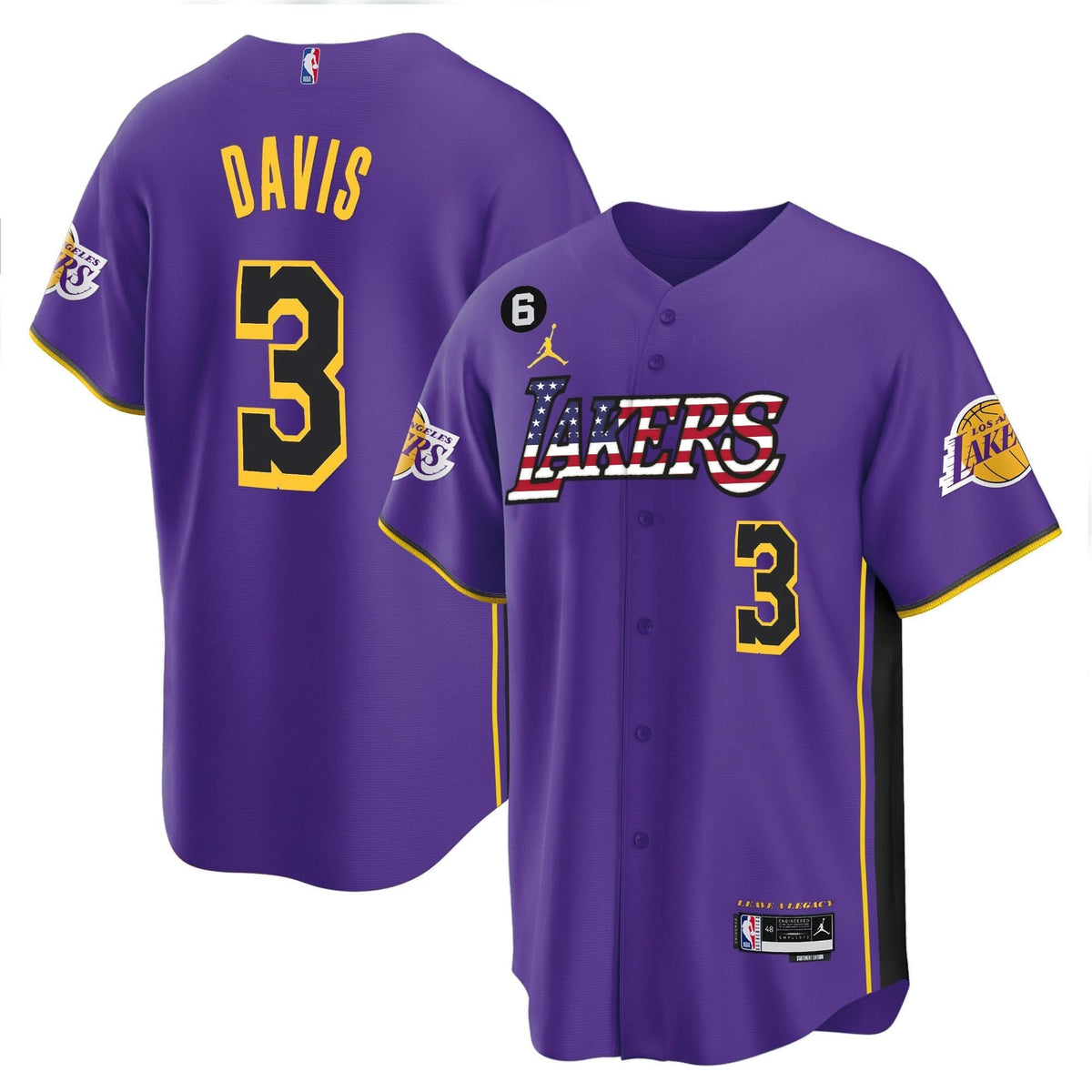LAL Flag Baseball Jersey - Stitched