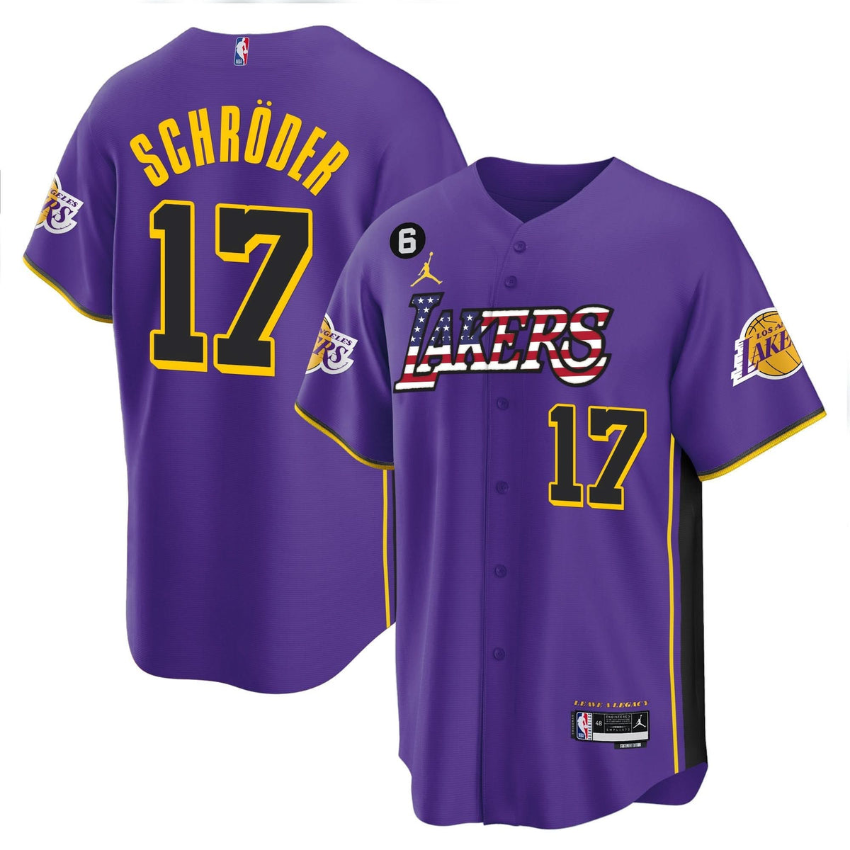 LAL Flag Baseball Jersey - Stitched