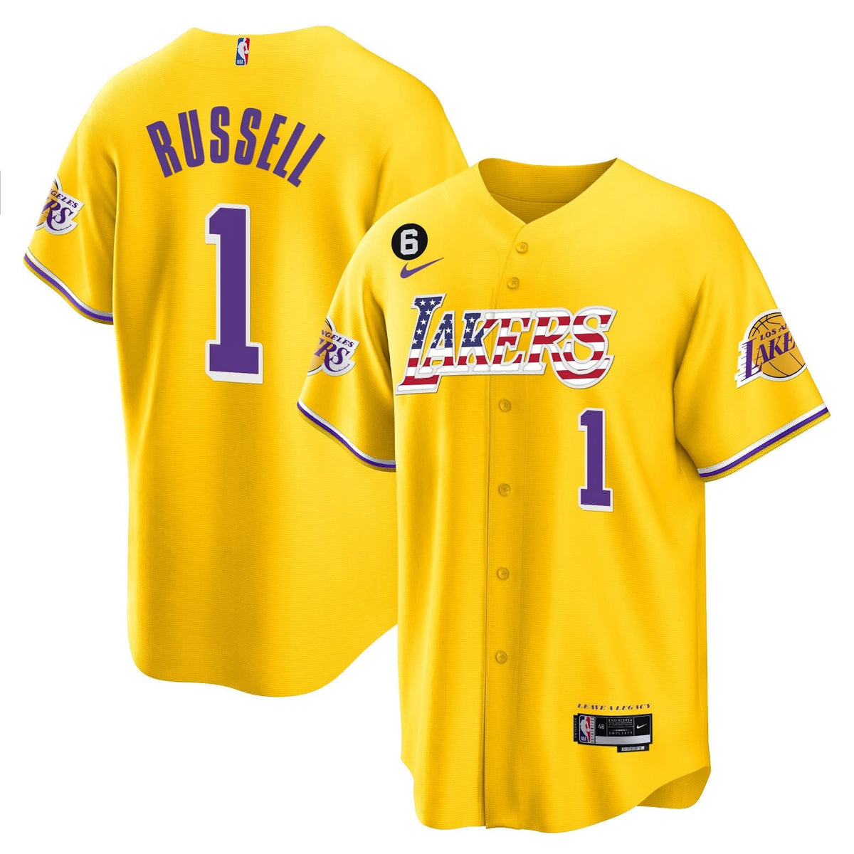 LAL Flag Baseball Jersey - Stitched