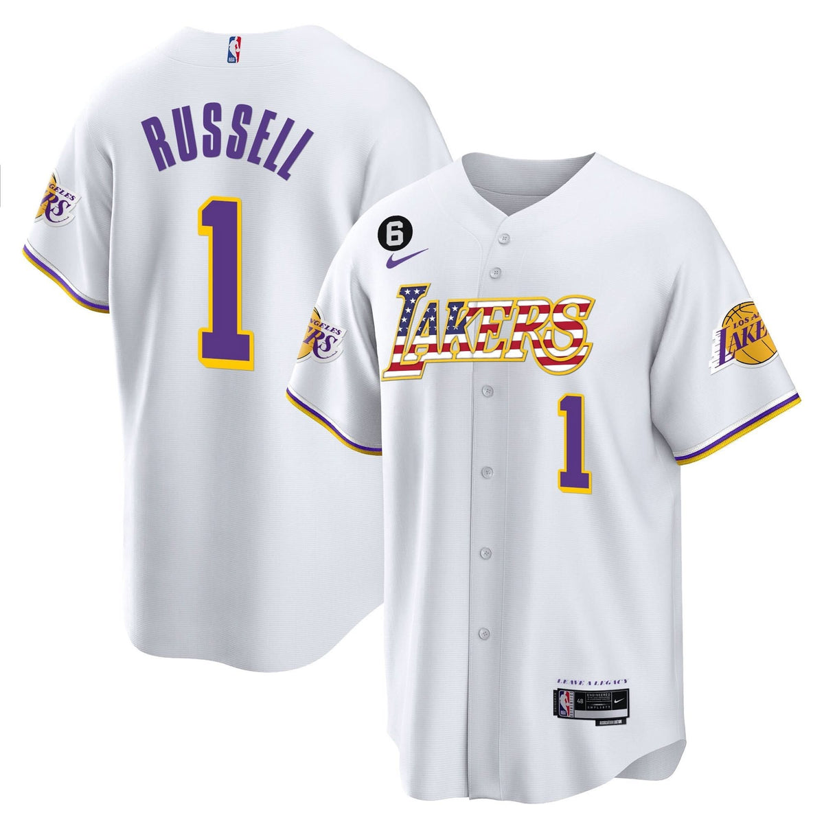 LAL Flag Baseball Jersey - Stitched