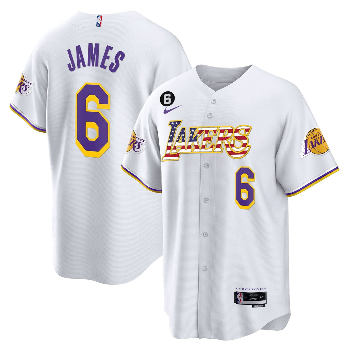 LAL Flag Baseball Jersey - Stitched