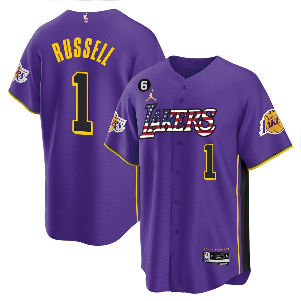 LAL Flag Baseball Jersey - Stitched