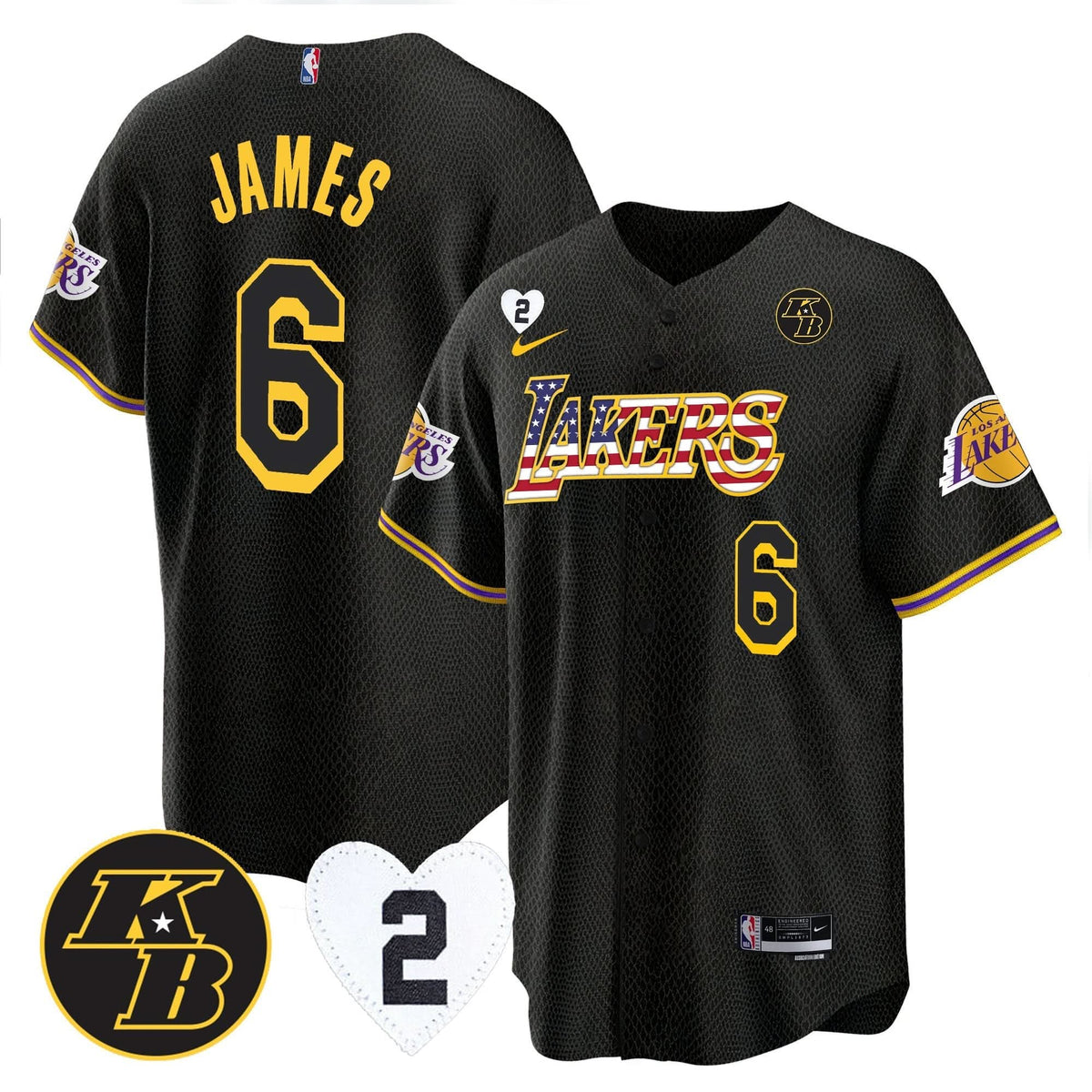 LAL Flag Baseball Jersey - Stitched