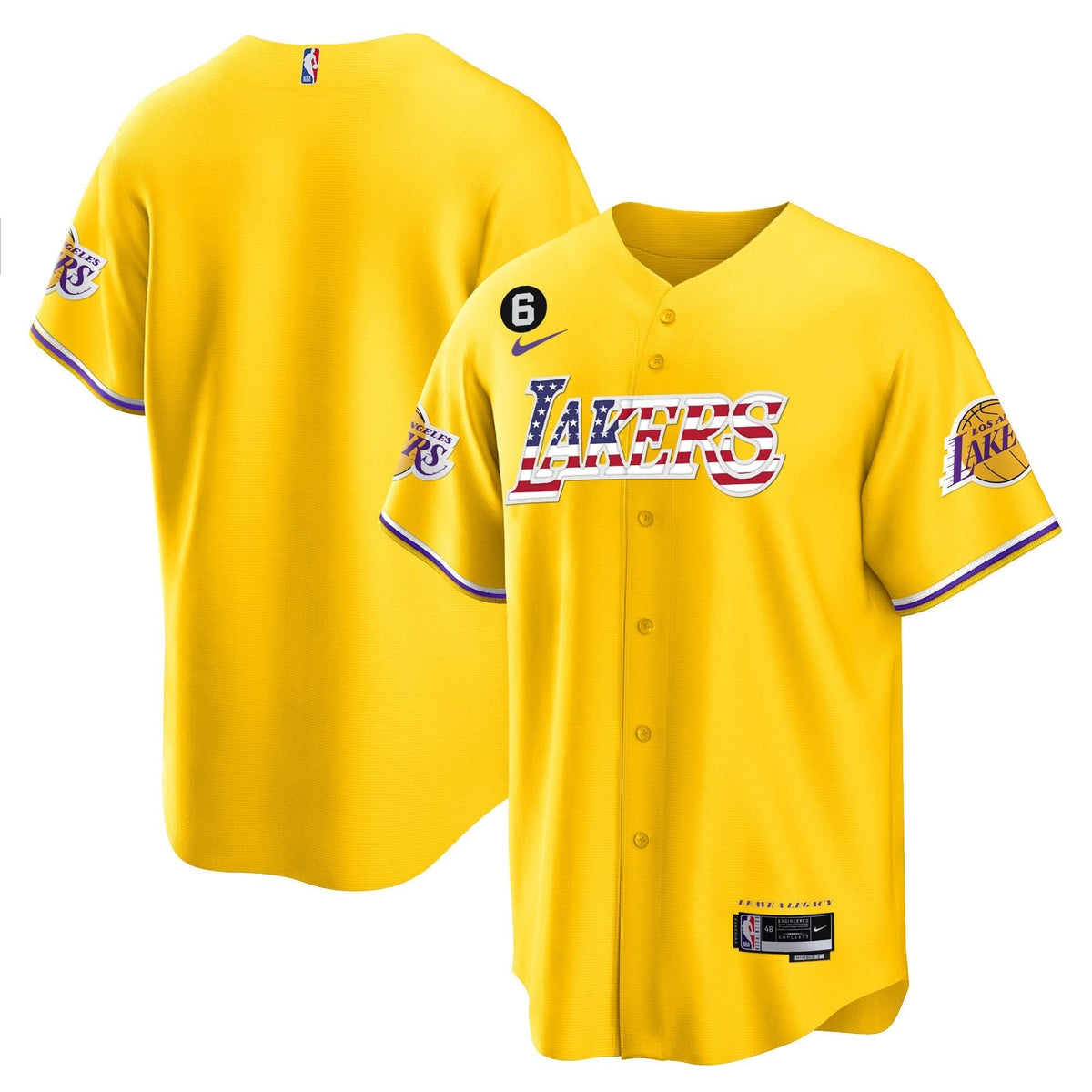 LAL Flag Baseball Jersey - Stitched