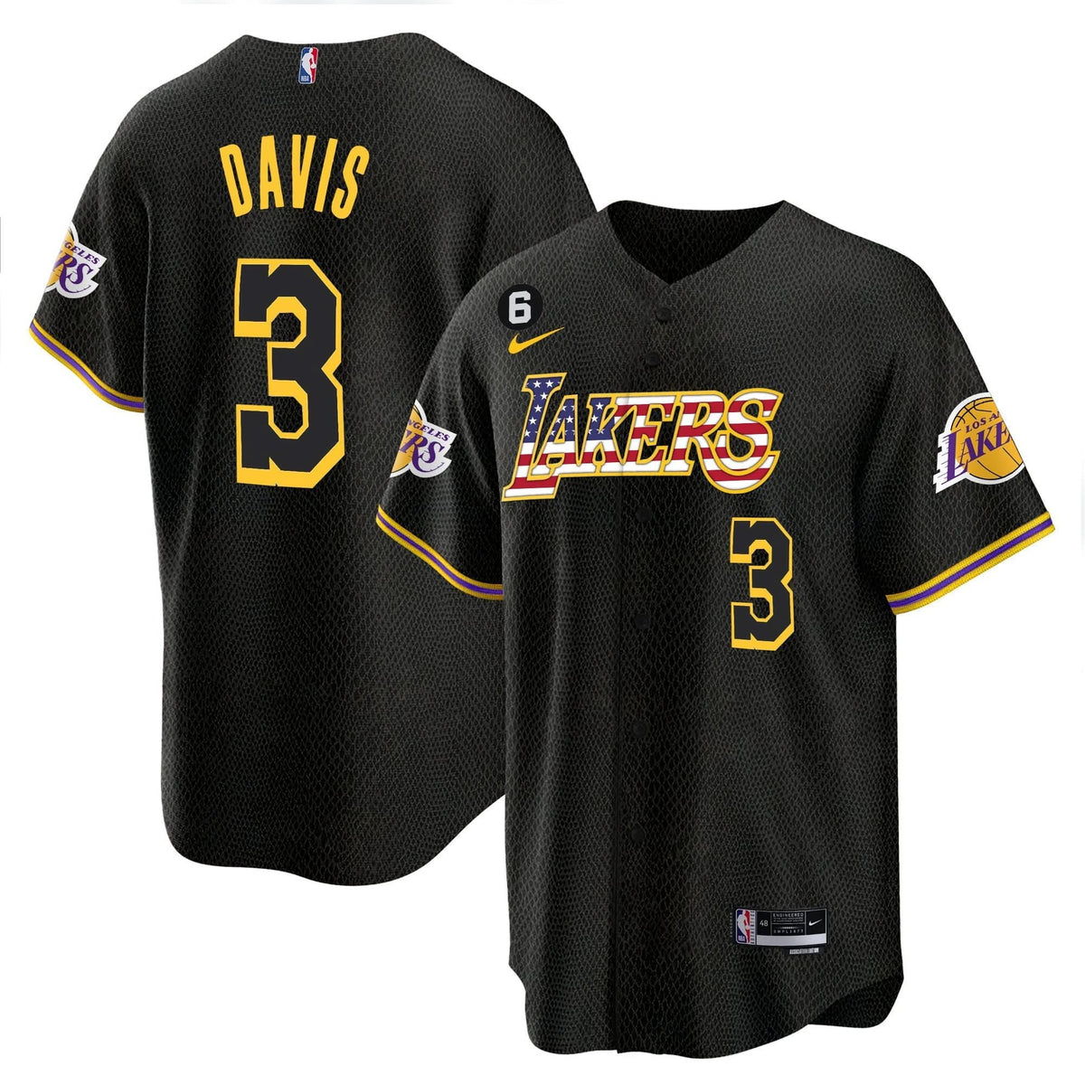 LAL Flag Baseball Jersey - Stitched
