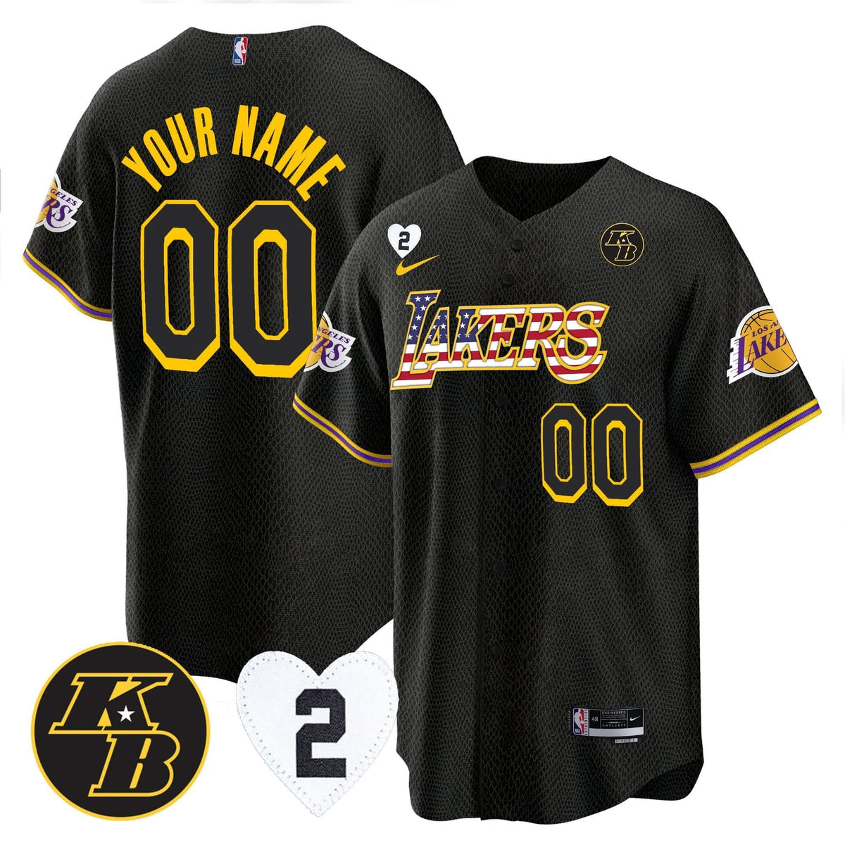 LAL Flag Baseball Custom Jersey - Stitched