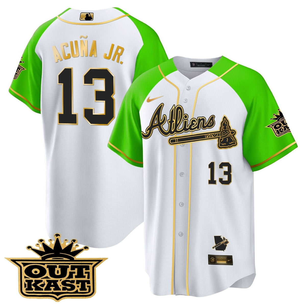 AB Atliens Gold Alternate Cool Base Jersey - Stitched