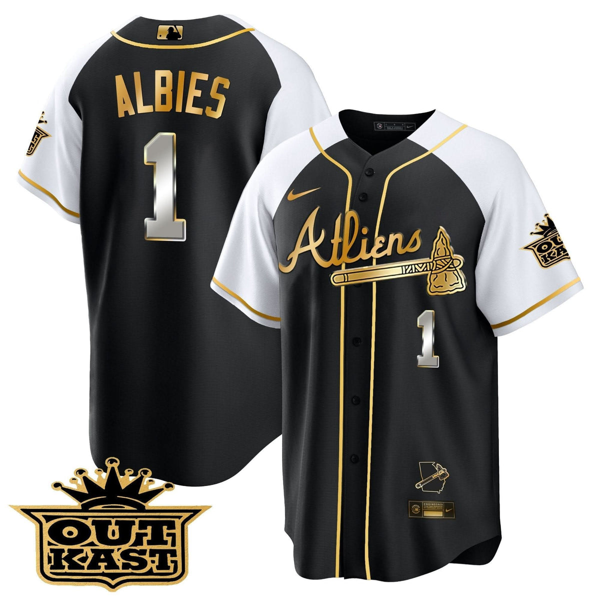 AB Atliens Gold Alternate Cool Base Jersey - Stitched
