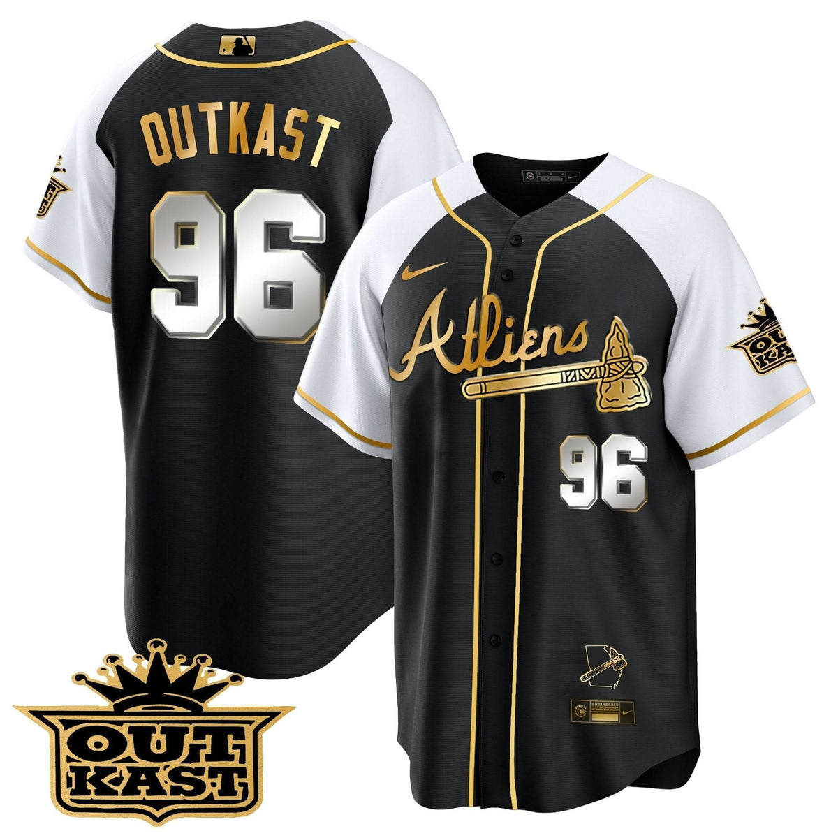 AB Atliens Gold Alternate Cool Base Jersey - Stitched