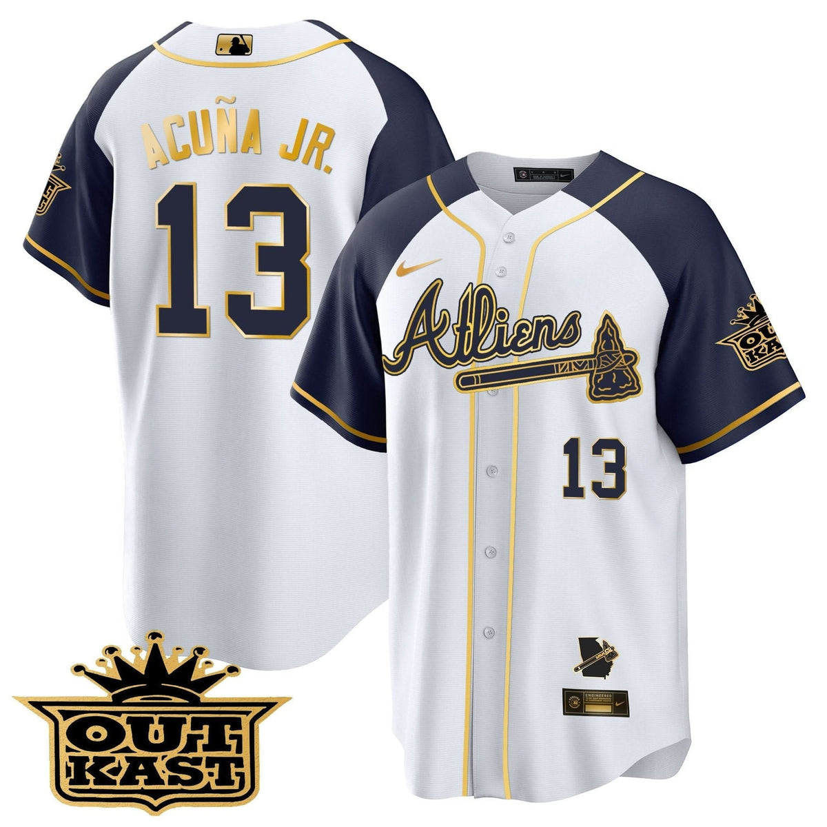 AB Atliens Gold Alternate Cool Base Jersey - Stitched
