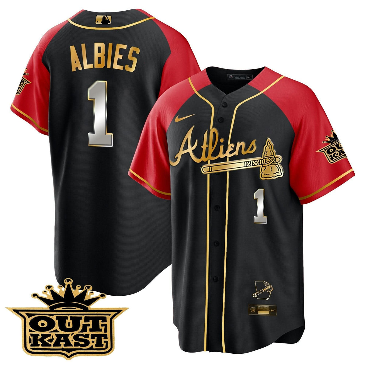 AB Atliens Gold Alternate Cool Base Jersey - Stitched
