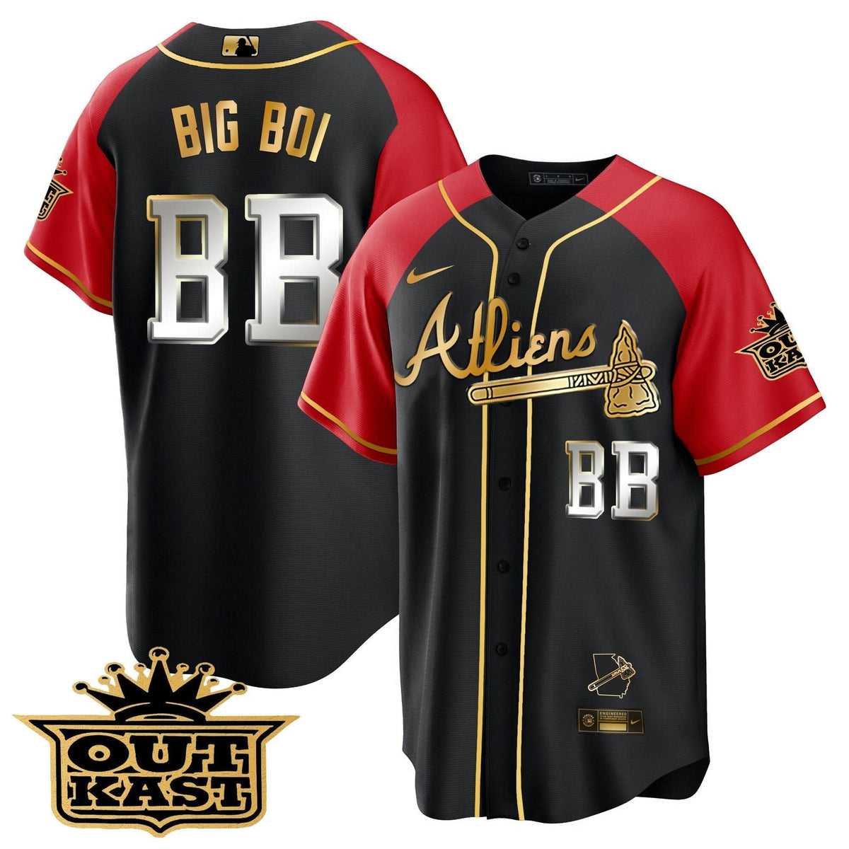 AB Atliens Gold Alternate Cool Base Jersey - Stitched
