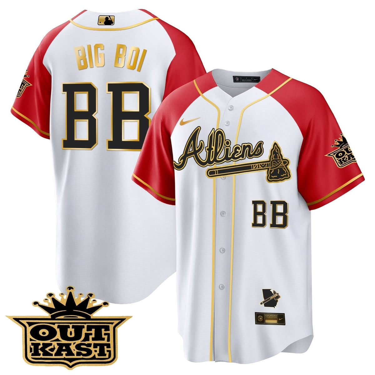 AB Atliens Gold Alternate Cool Base Jersey - Stitched