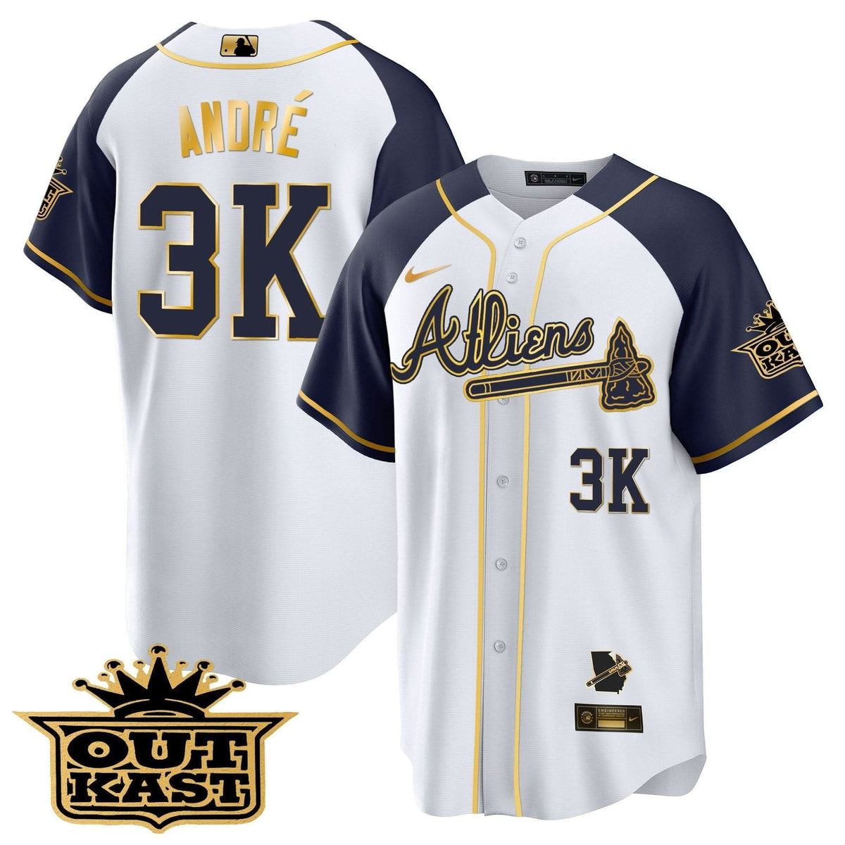 AB Atliens Gold Alternate Cool Base Jersey - Stitched