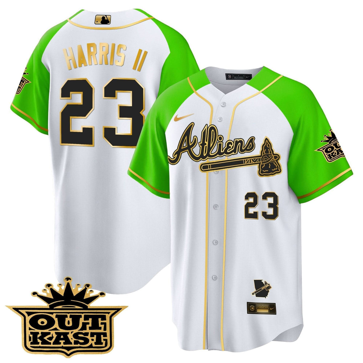 AB Atliens Gold Alternate Cool Base Jersey - Stitched