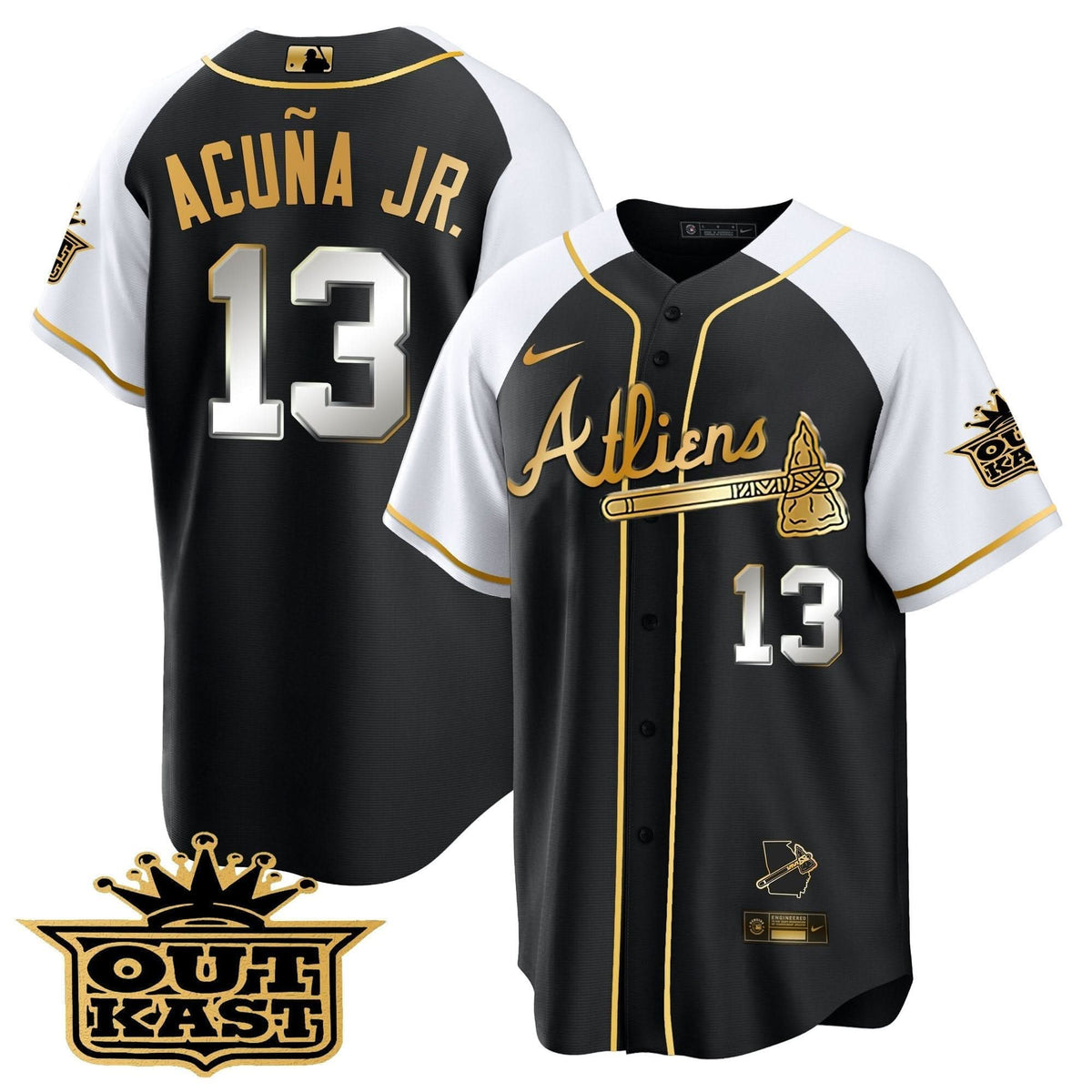 AB Atliens Gold Alternate Cool Base Jersey - Stitched