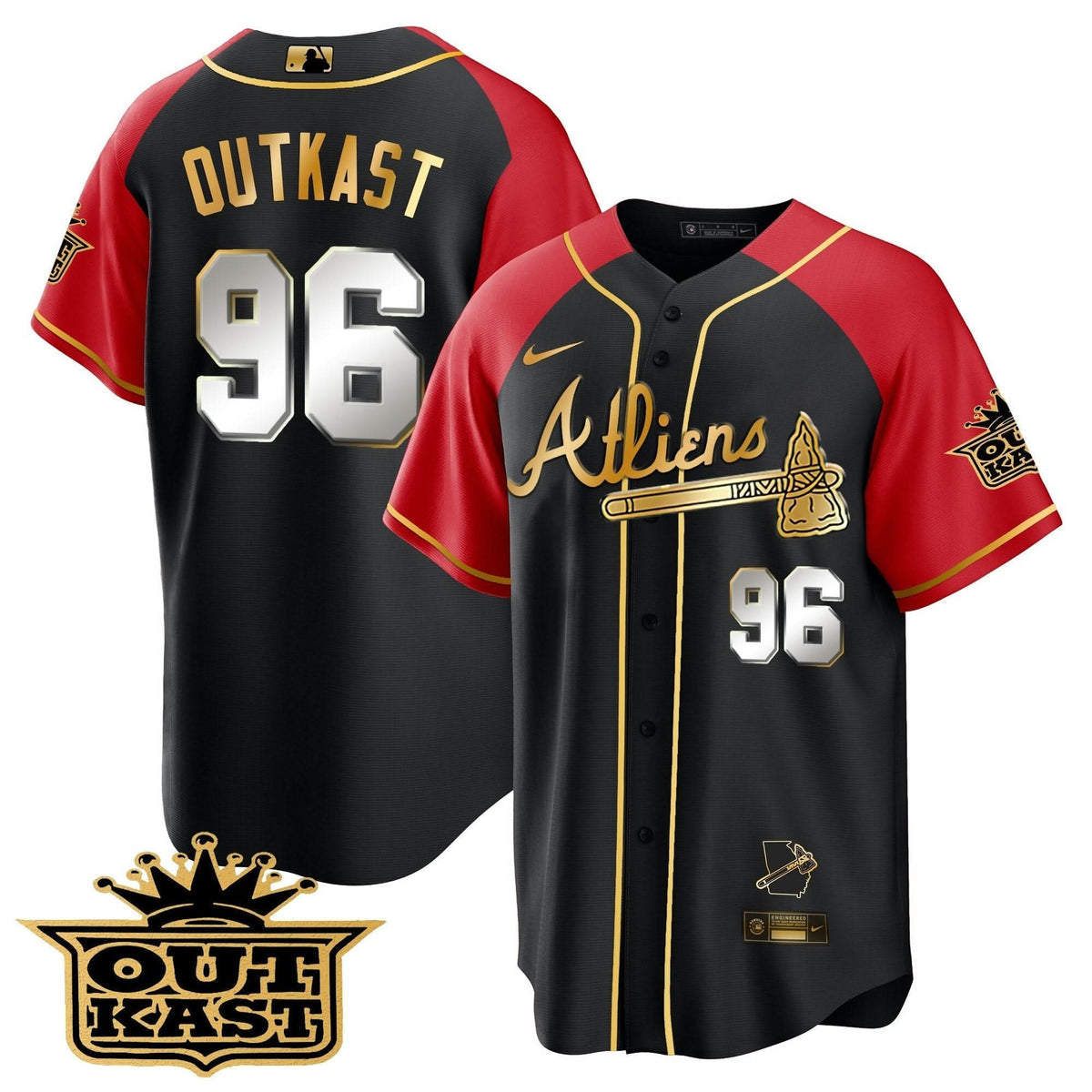 AB Atliens Gold Alternate Cool Base Jersey - Stitched