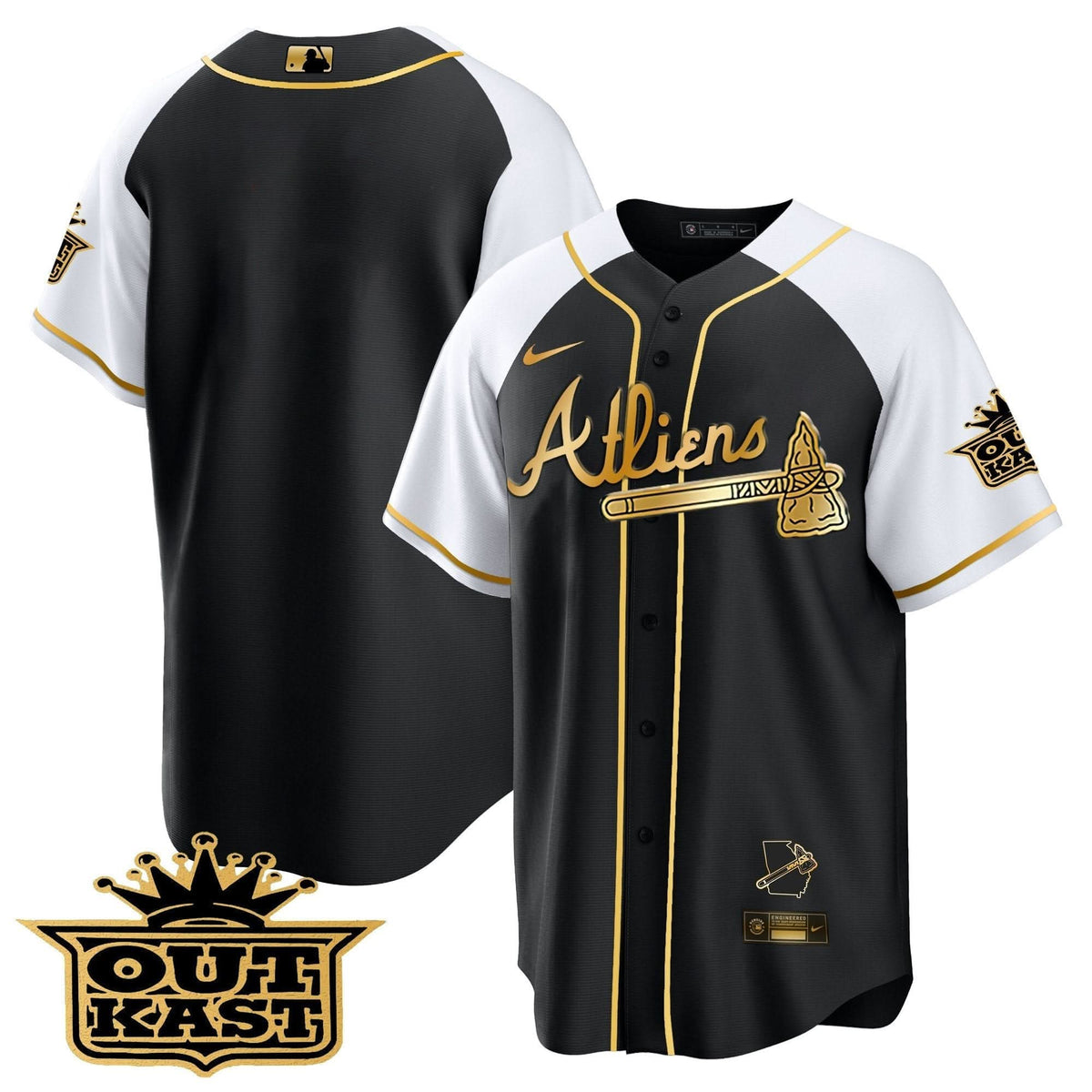 AB Atliens Gold Alternate Cool Base Jersey - Stitched