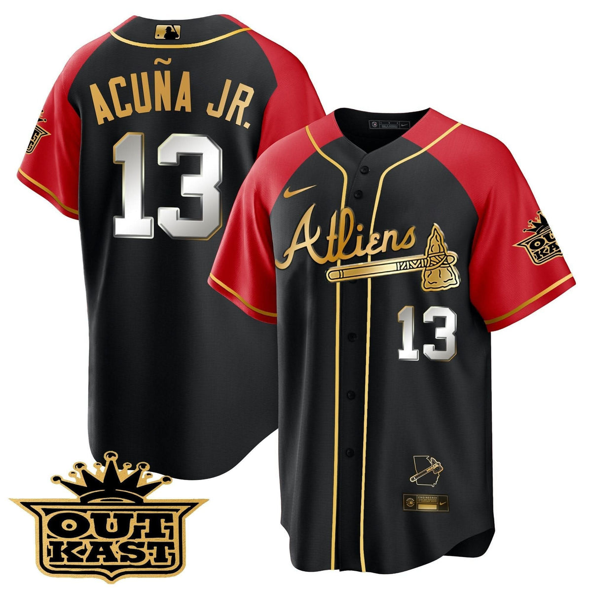 AB Atliens Gold Alternate Cool Base Jersey - Stitched