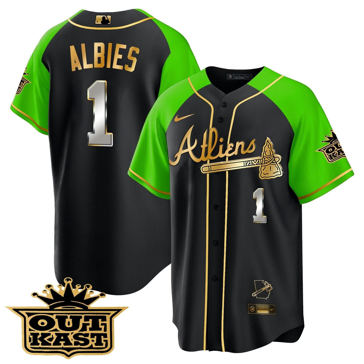 AB Atliens Gold Alternate Cool Base Jersey - Stitched