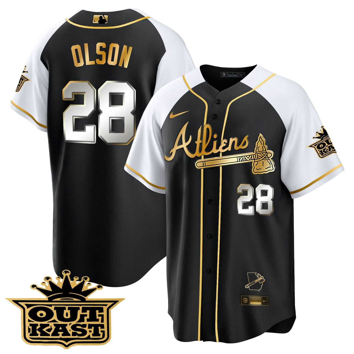 AB Atliens Gold Alternate Cool Base Jersey - Stitched