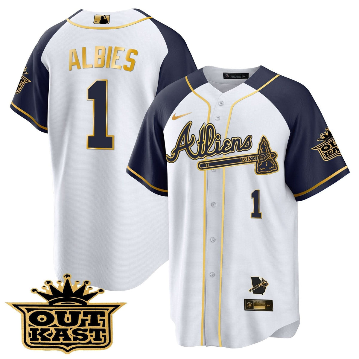 AB Atliens Gold Alternate Cool Base Jersey - Stitched