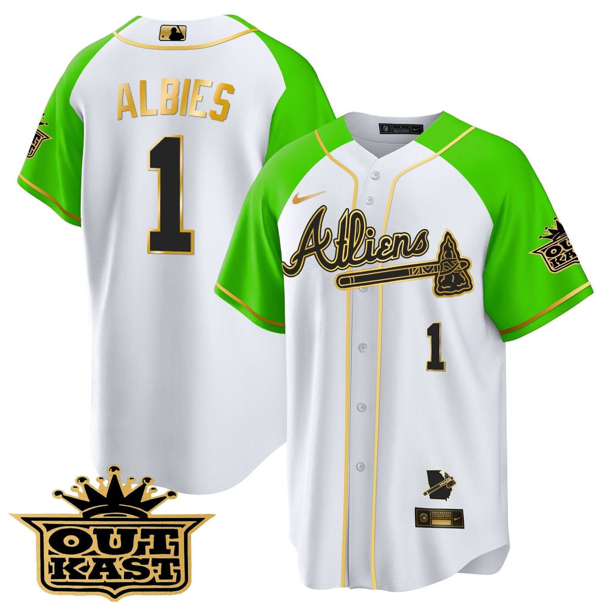 AB Atliens Gold Alternate Cool Base Jersey - Stitched