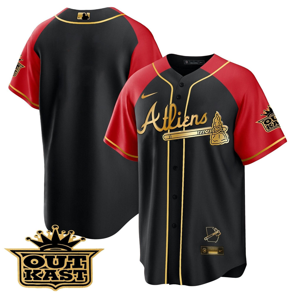 AB Atliens Gold Alternate Cool Base Jersey - Stitched