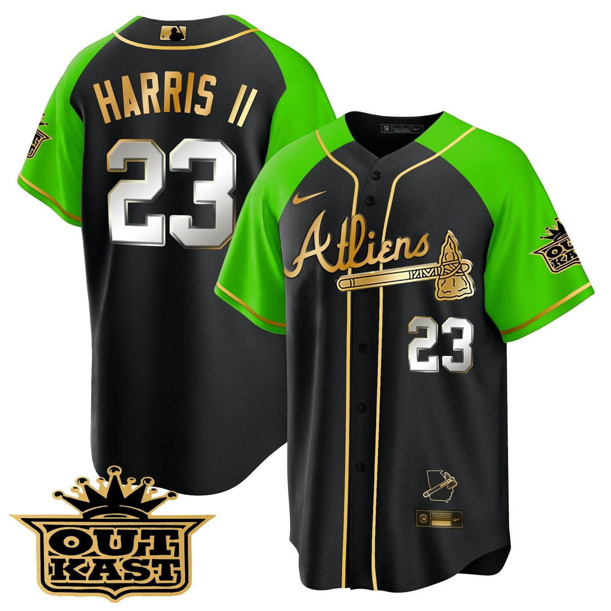 AB Atliens Gold Alternate Cool Base Jersey - Stitched