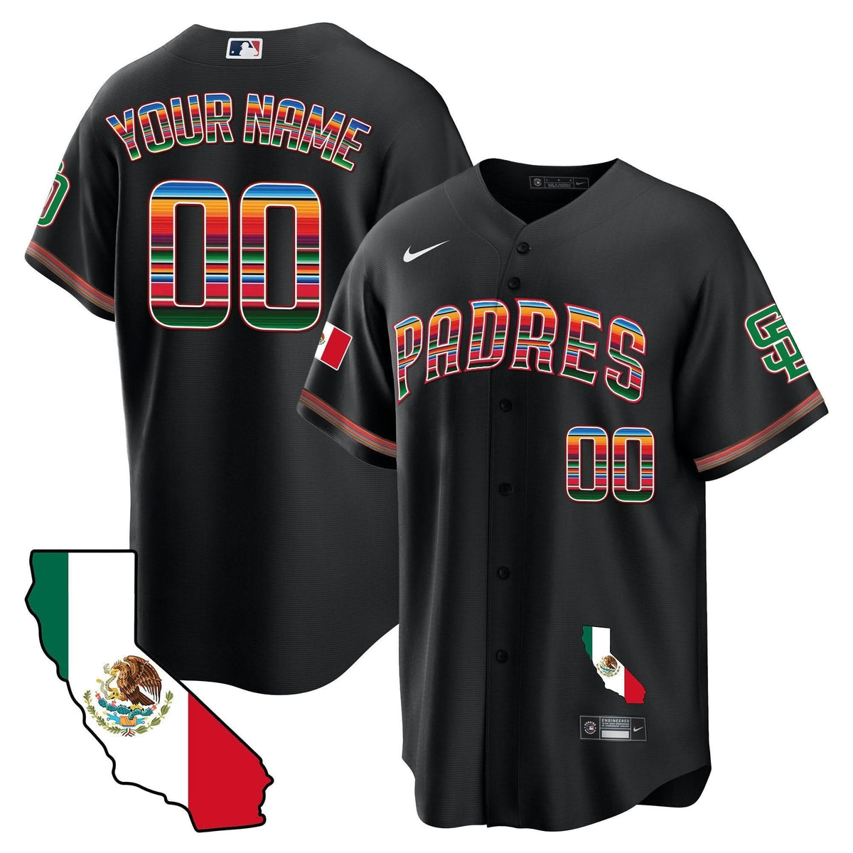 SDP California Map Cool Base Custom Jersey - Stitched