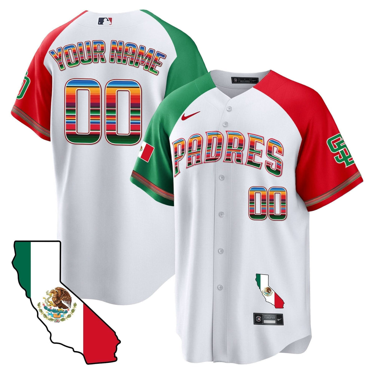 SDP California Map Cool Base Custom Jersey - Stitched