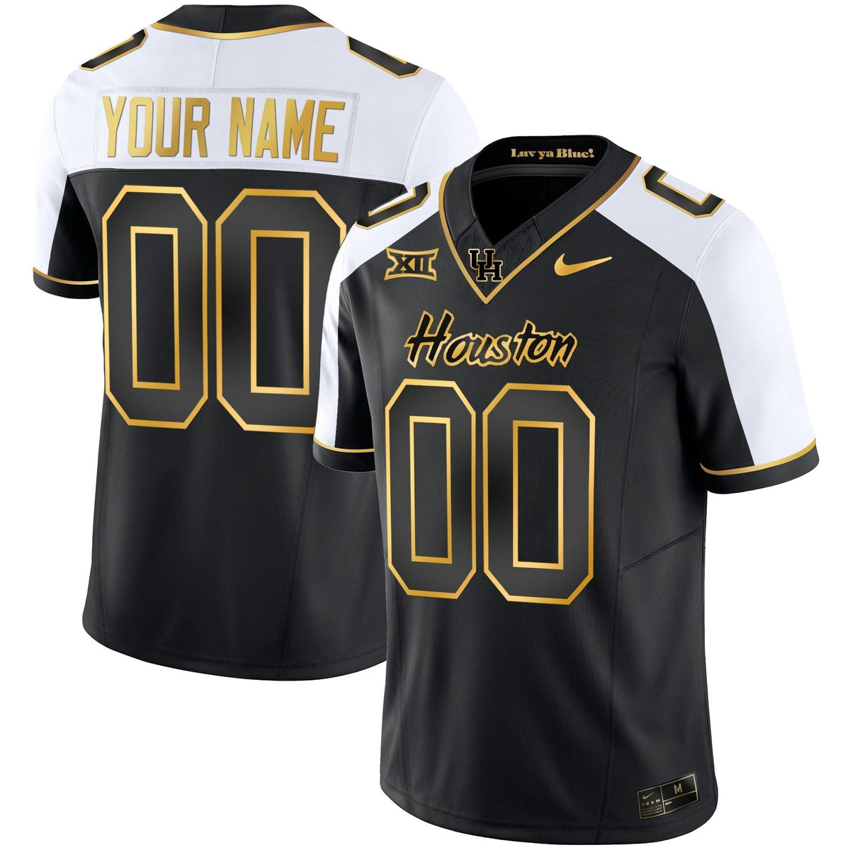 HOU 2023 Oilers Inspired Gold Custom Jersey