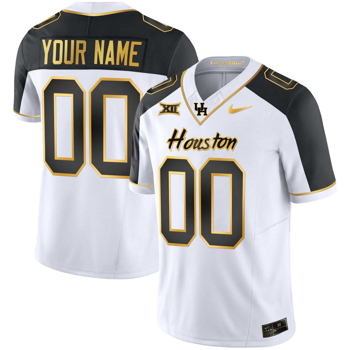 HOU 2023 Oilers Inspired Gold Custom Jersey