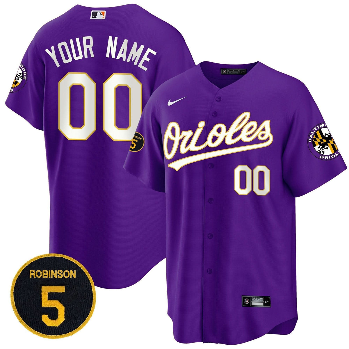BO Robinson Patch Cool Base Custom Jersey Stitched