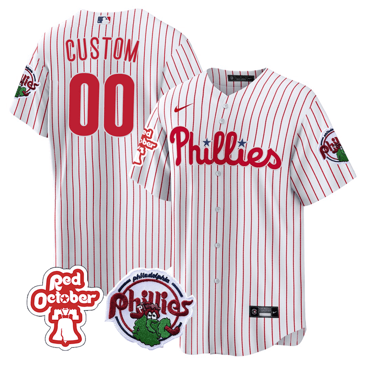 PP Red October Patch Custom Jersey - Stitched
