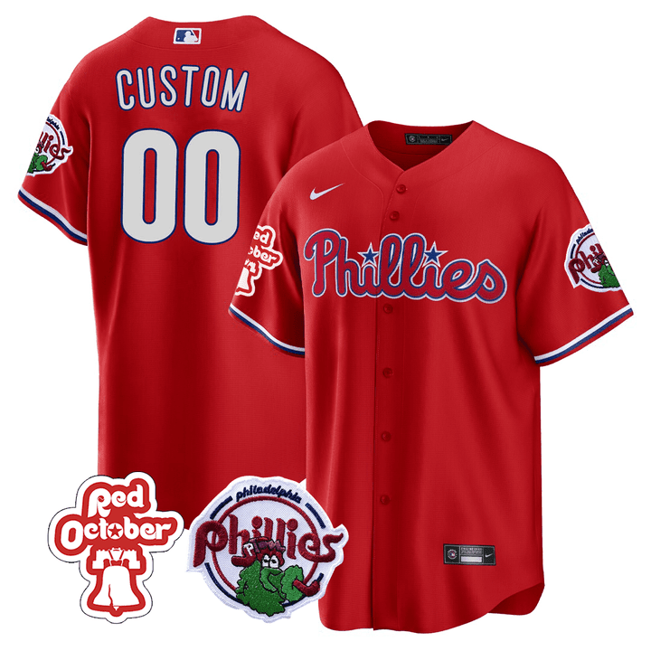 PP Red October Patch Custom Jersey - Stitched