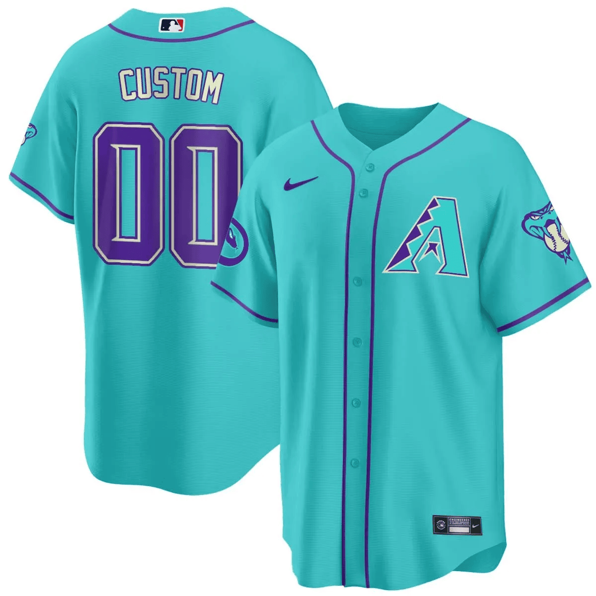 AD 2024 Teal Purple Custom Jersey – Stitched
