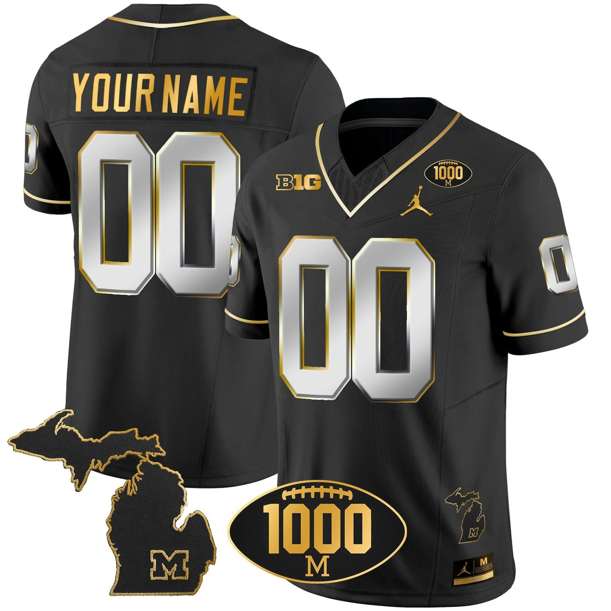 MW 1000 Wins Patch Gold Custom Jersey V2