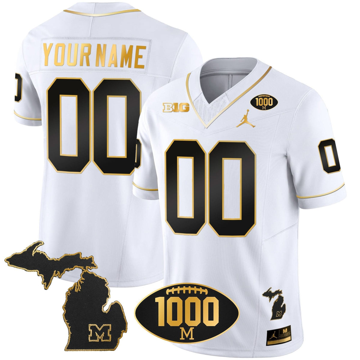 MW 1000 Wins Patch Gold Custom Jersey V2