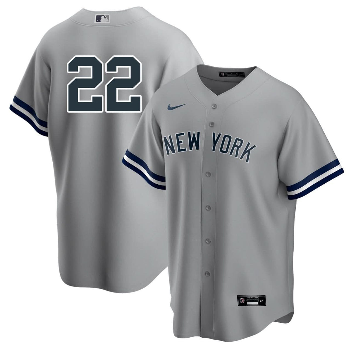 Juan Soto NYY Gray Jersey - Stitched