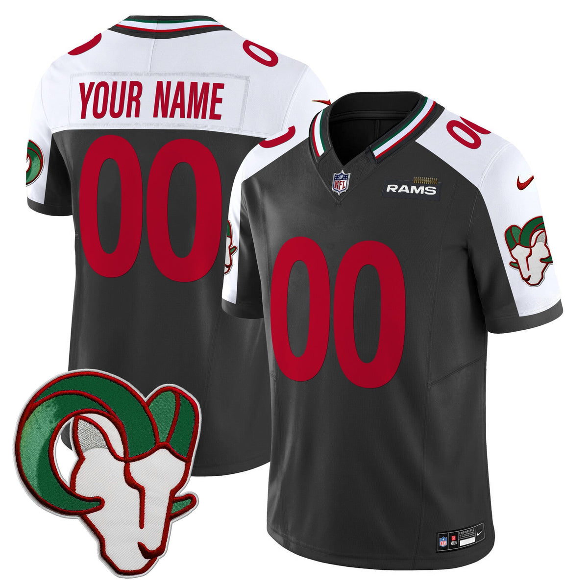 LAR Mexico Vapor Limited Custom Jersey - Stitched