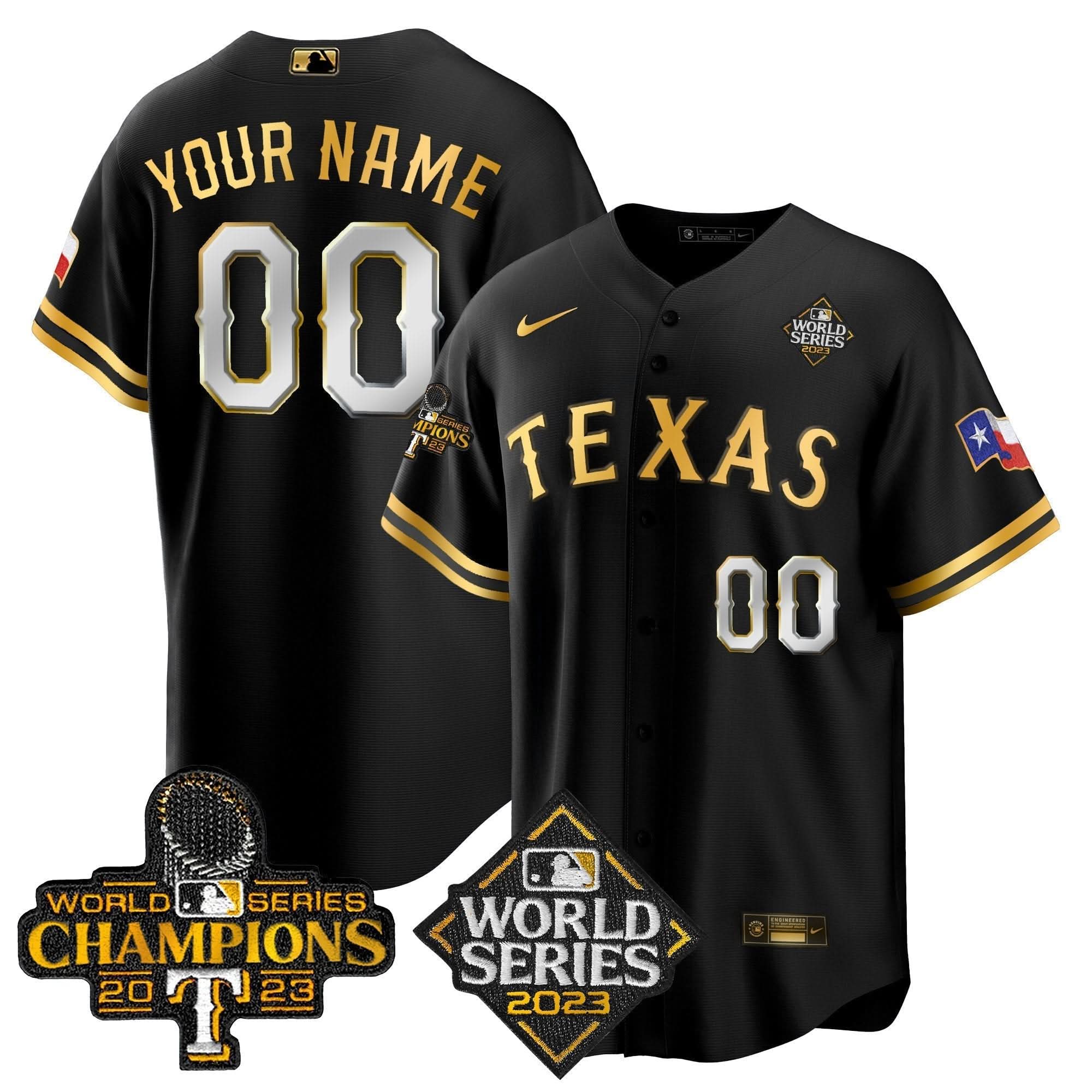 TR 2023 World Series Champions Cool Base Custom Jersey V4 - Stitched